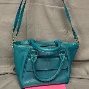 Thirty-One Mini Diamond District Teal Shoulder Bag